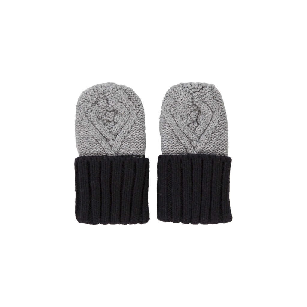 Cable Knit Mittens Grey - Acorn Kids Accessories