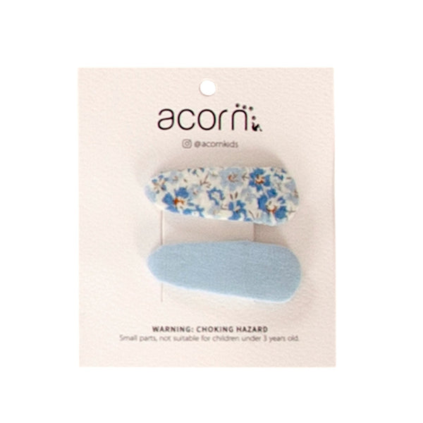 Floral Hair Clip Blue - Acorn Kids Accessories