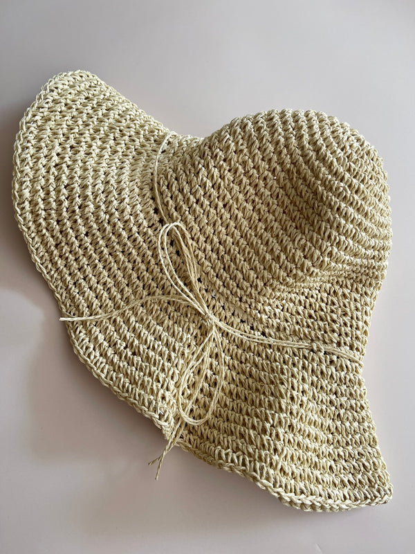 Santorini Crochet Straw Hat - Adult - Acorn Kids Accessories