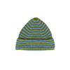Berlin Merino Beanie Green & Blue Stripe – kids knitted merino wool striped beanie with pointed top – Acorn Kids