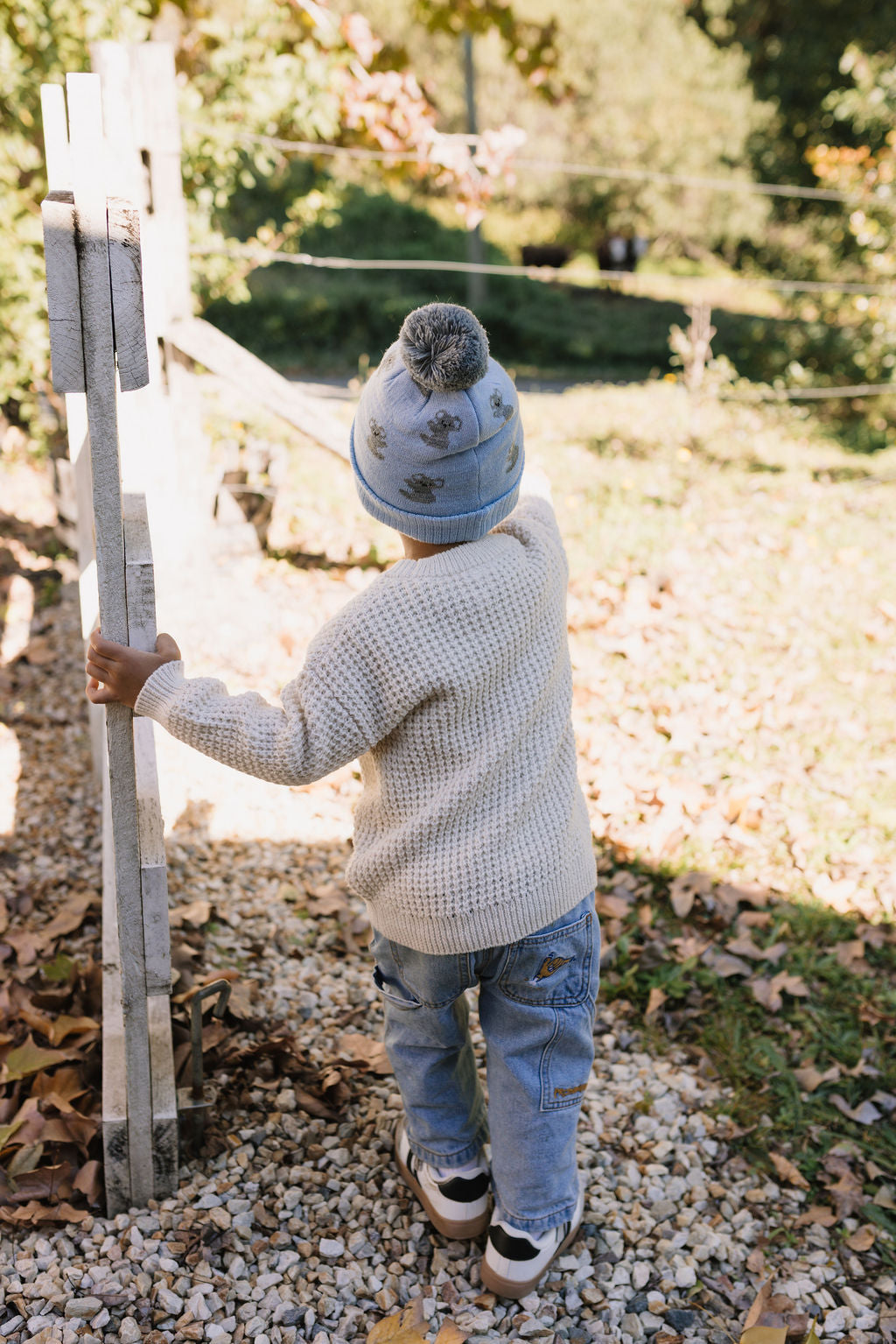 Koala Merino Beanie – kids knitted merino wool beanie with cute koala design – Acorn Kids