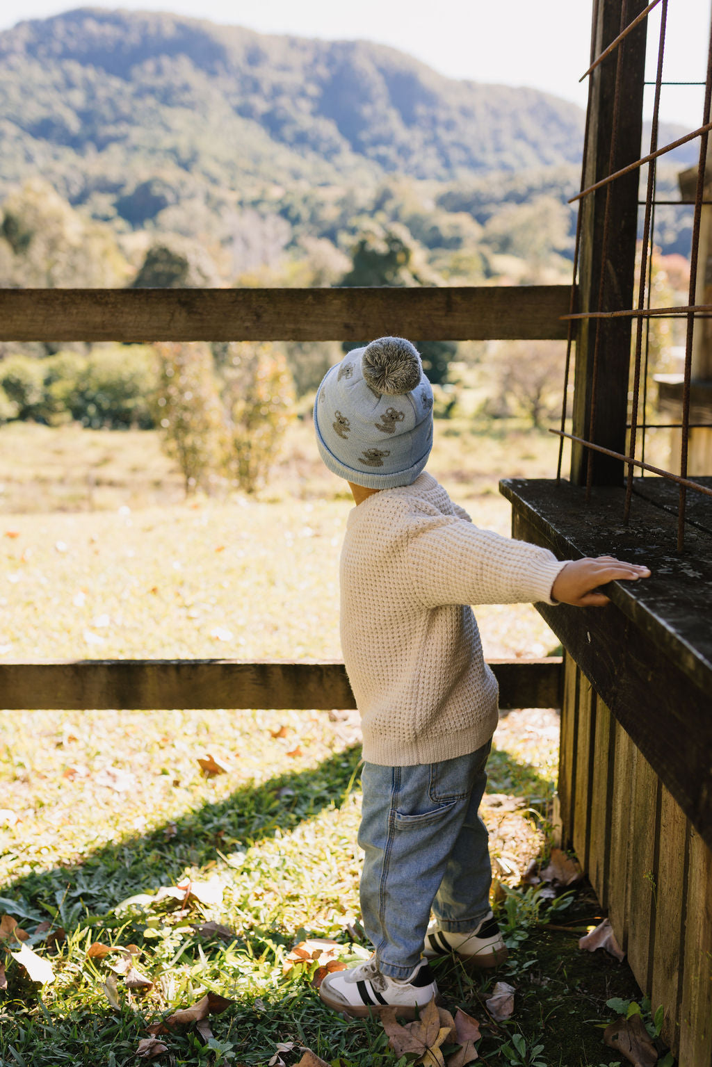 Koala Merino Beanie – kids knitted merino wool beanie with cute koala design – Acorn Kids