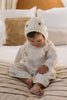 Daisy Bonnet – baby knitted bonnet with daisy flower design in soft wool blend – Acorn Kids