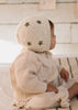 Daisy Bonnet – baby knitted bonnet with daisy flower design in soft wool blend – Acorn Kids