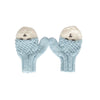 Bear Mittens Blue – hand-knitted baby mittens with cute bear face in soft wool blend – Acorn Kids