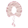 Boho Collar Pink – kids hand-crocheted collar scarf with retro stripes and scalloped edge – Acorn Kids