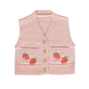 Strawberry Fields Merino Vest – kids knitted merino wool vest with strawberry design – Acorn Kids