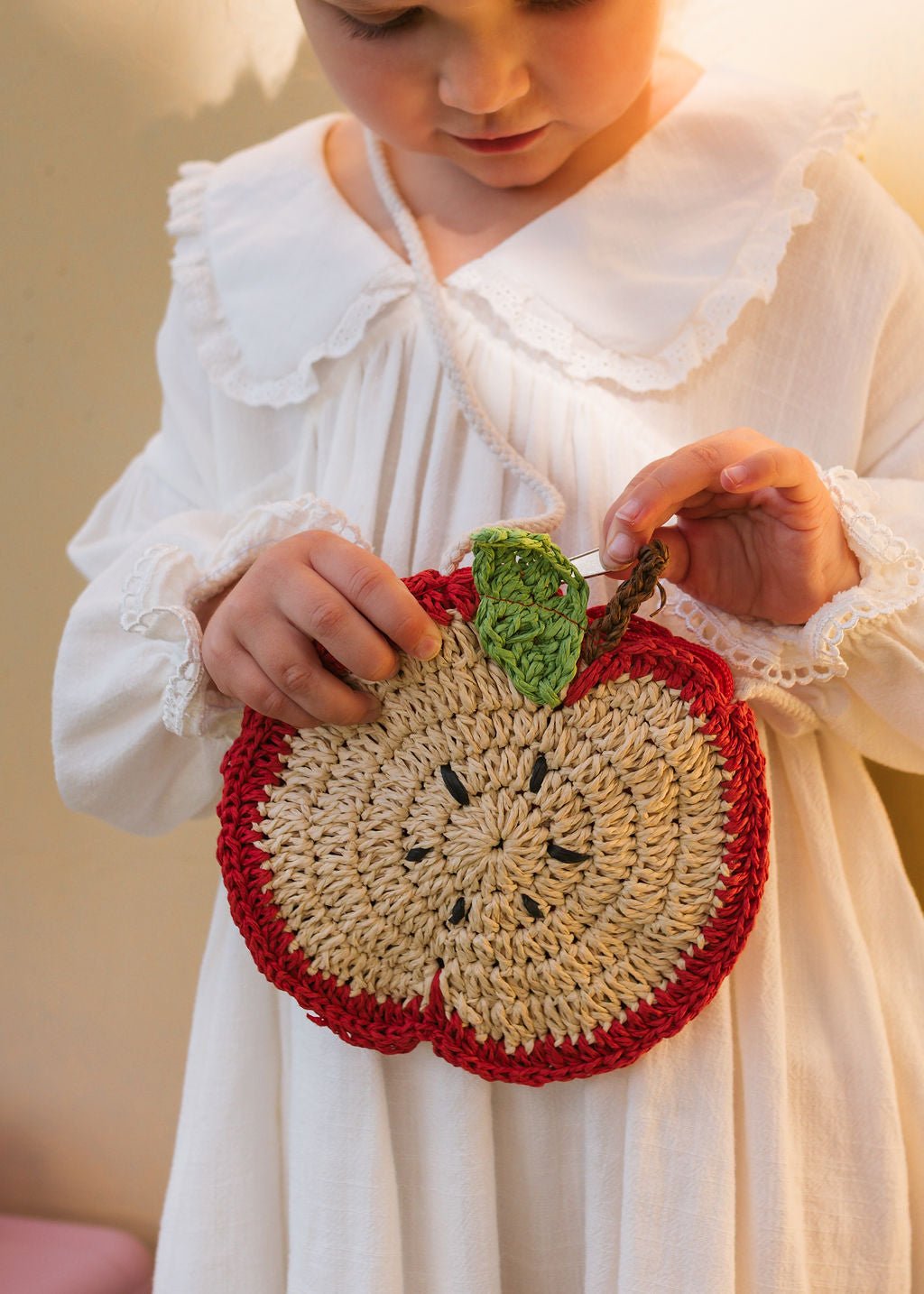 Apple Straw Bag - Acorn Kids Accessories