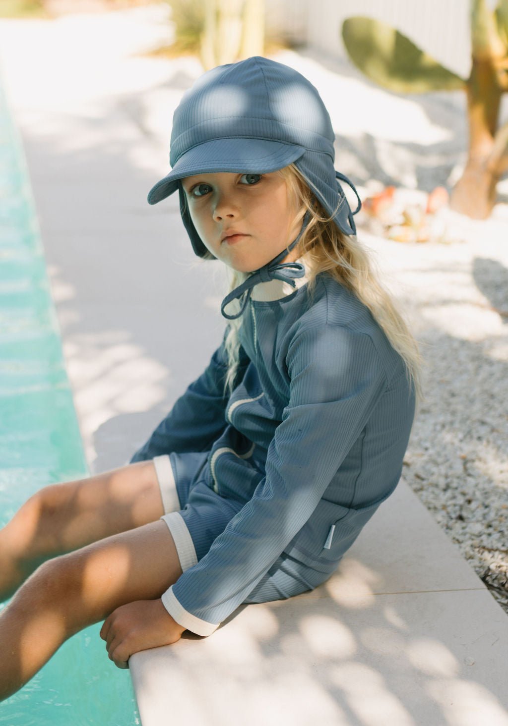 Atlantic Blue Swim Flap Cap - Acorn Kids Accessories