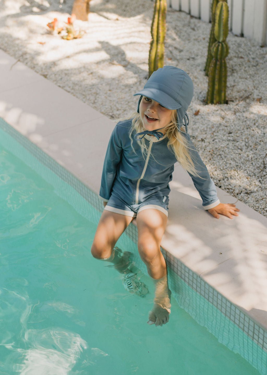 Atlantic Blue Swim Flap Cap - Acorn Kids Accessories
