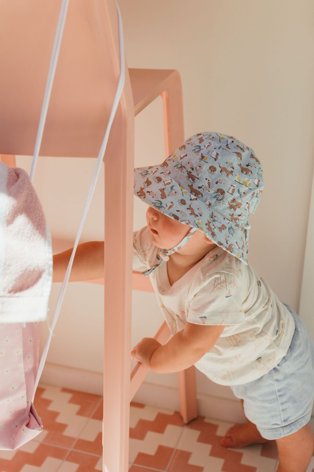 Aussie Bush Freinds Wide Brim Infant Hat - Acorn Kids Accessories