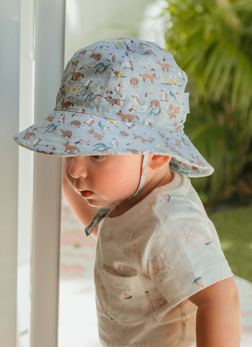 Aussie Bush Freinds Wide Brim Infant Hat - Acorn Kids Accessories