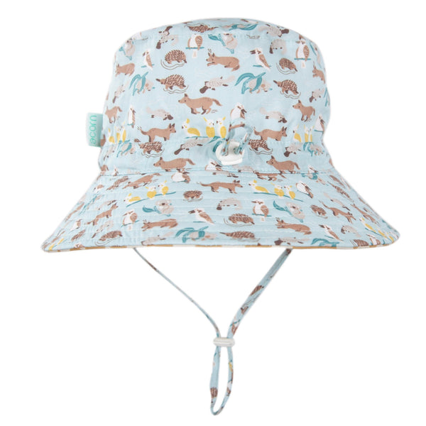 Aussie Bush Friends Wide Brim Bucket Hat - Acorn Kids Accessories