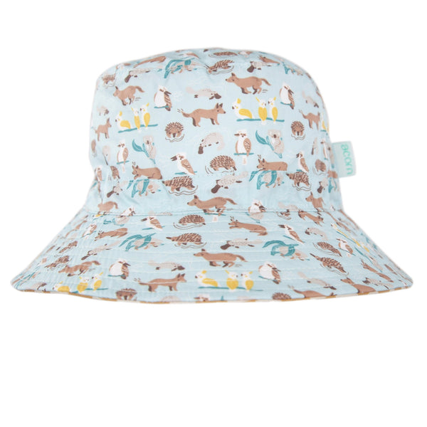 Aussie Bush Friends Wide Brim Bucket Hat - Acorn Kids Accessories