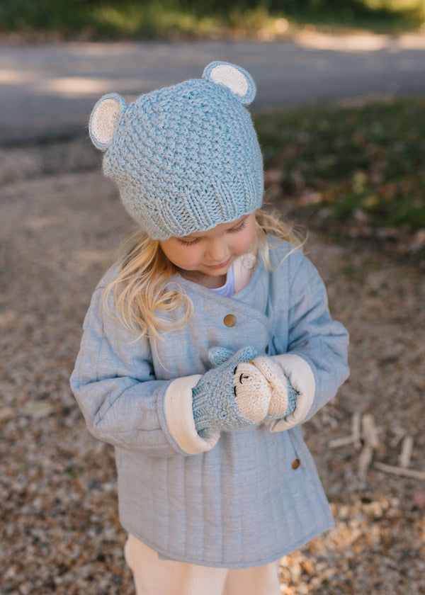 Bear Beanie Blue - Acorn Kids Accessories