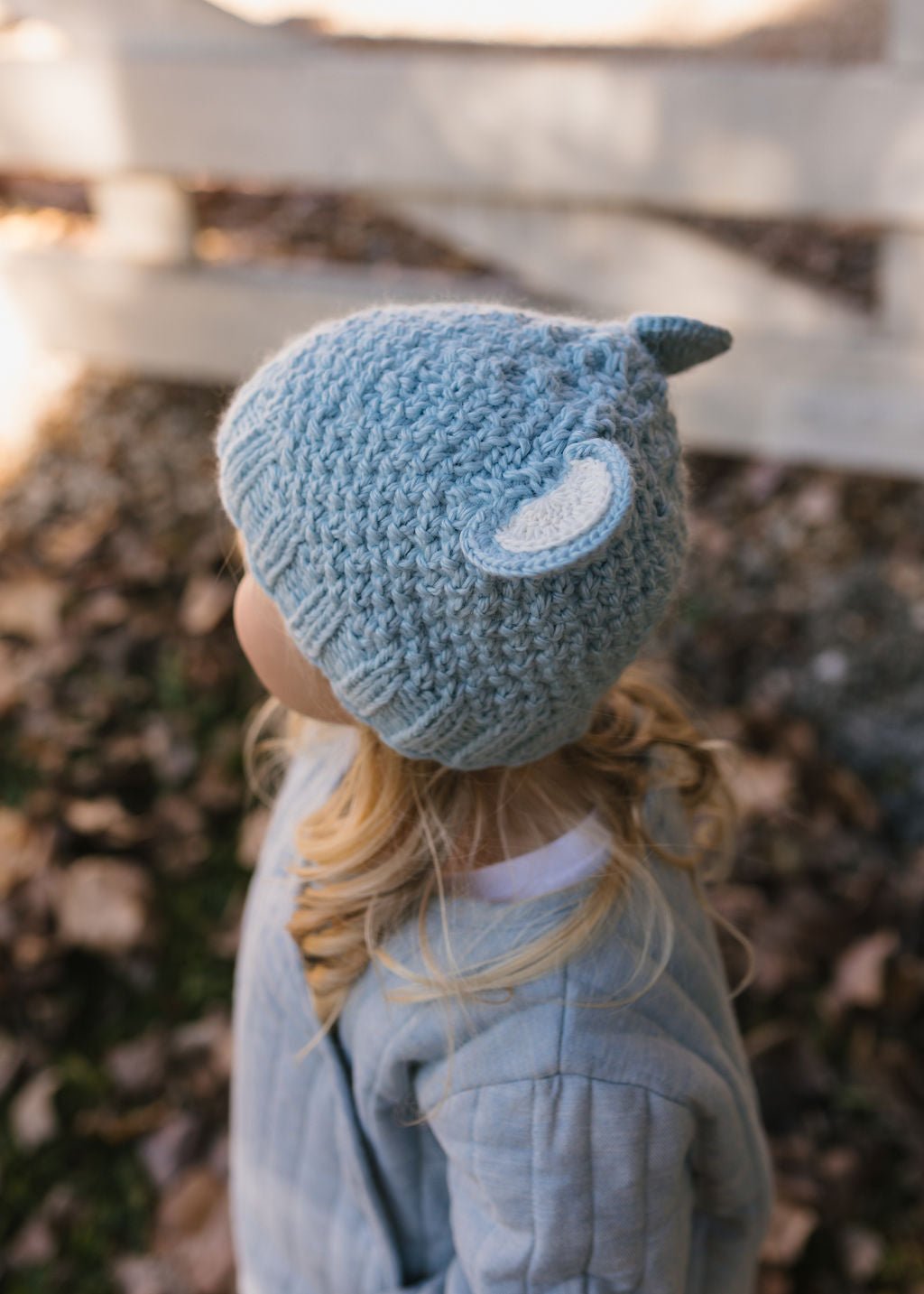 Bear Beanie Blue - Acorn Kids Accessories