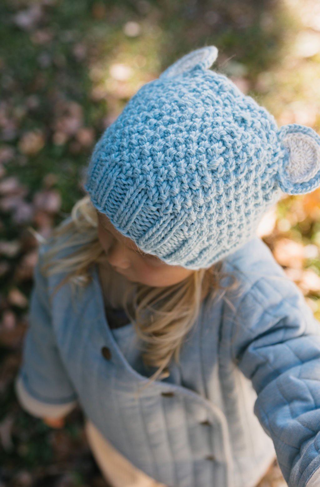 Bear Beanie Blue - Acorn Kids Accessories