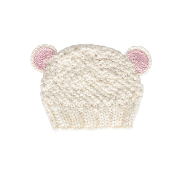 Bear Beanie Cream - Acorn Kids Accessories