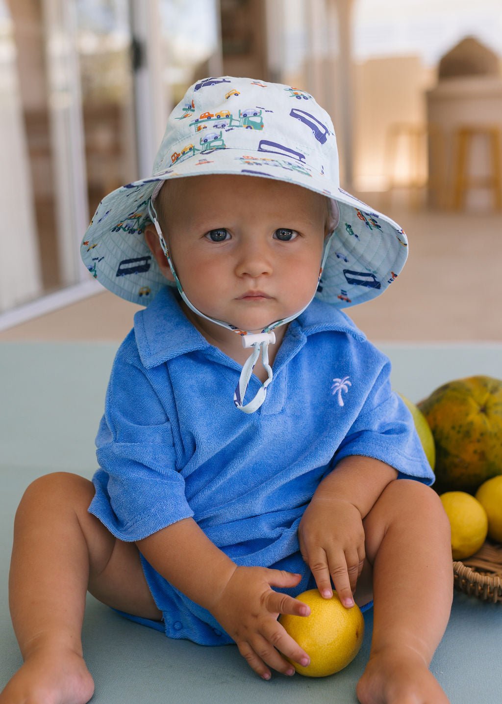 Beep Beep Wide Brim Infant Hat - Acorn Kids Accessories