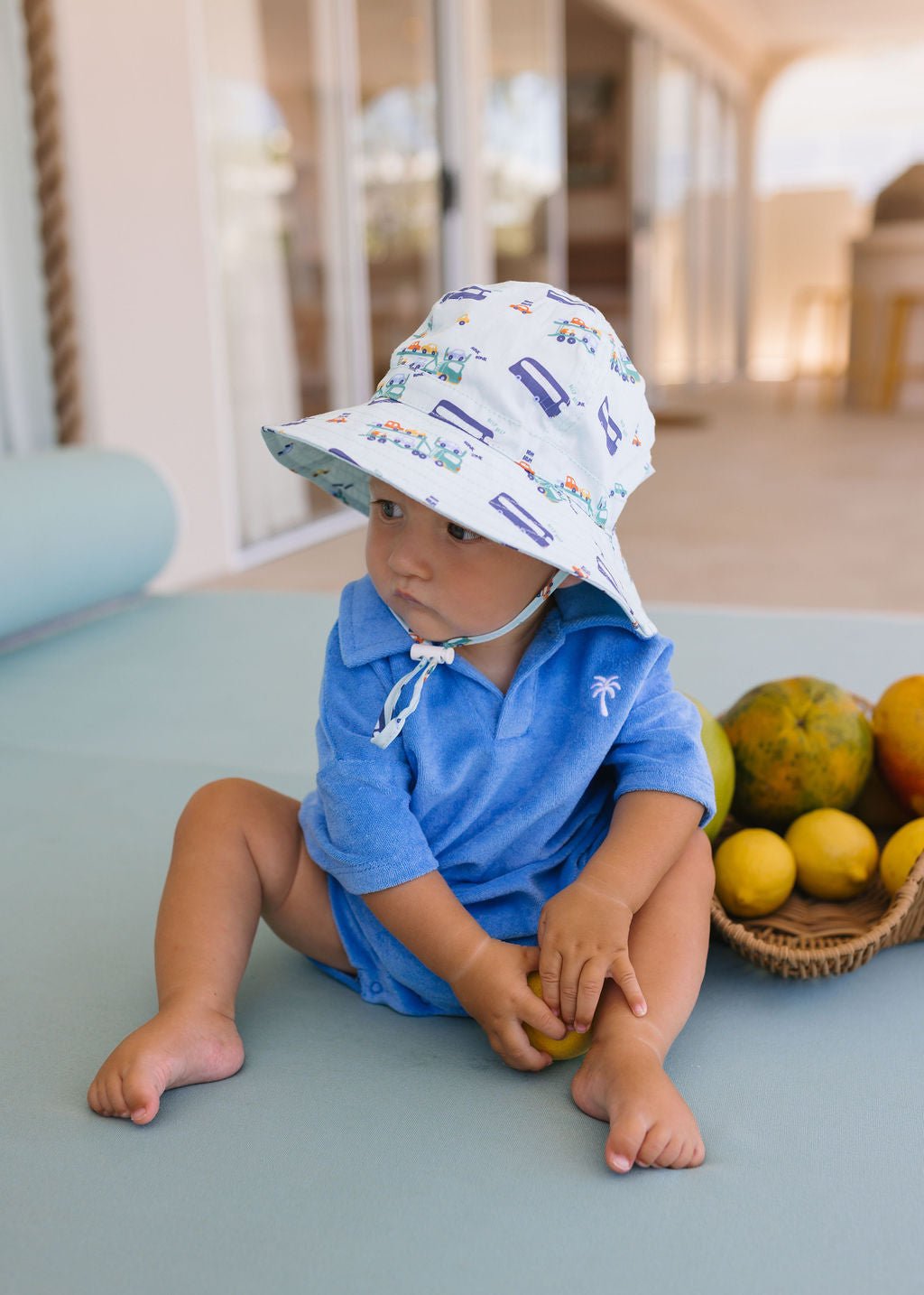 Beep Beep Wide Brim Infant Hat - Acorn Kids Accessories