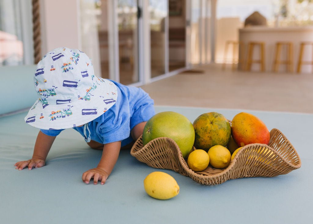 Beep Beep Wide Brim Infant Hat - Acorn Kids Accessories