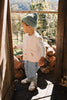 Berlin Merino Beanie Green and Blue Stripe - Acorn Kids Accessories
