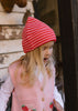 Berlin Merino Beanie Pink and Red Stripe - Acorn Kids Accessories