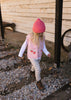 Berlin Merino Beanie Pink and Red Stripe - Acorn Kids Accessories