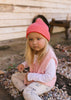 Berlin Merino Beanie Pink and Red Stripe - Acorn Kids Accessories