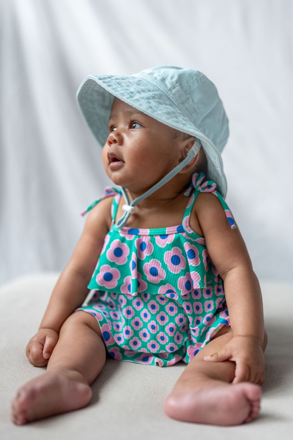 Blue Wide Brim Infant Hat - Acorn Kids Accessories