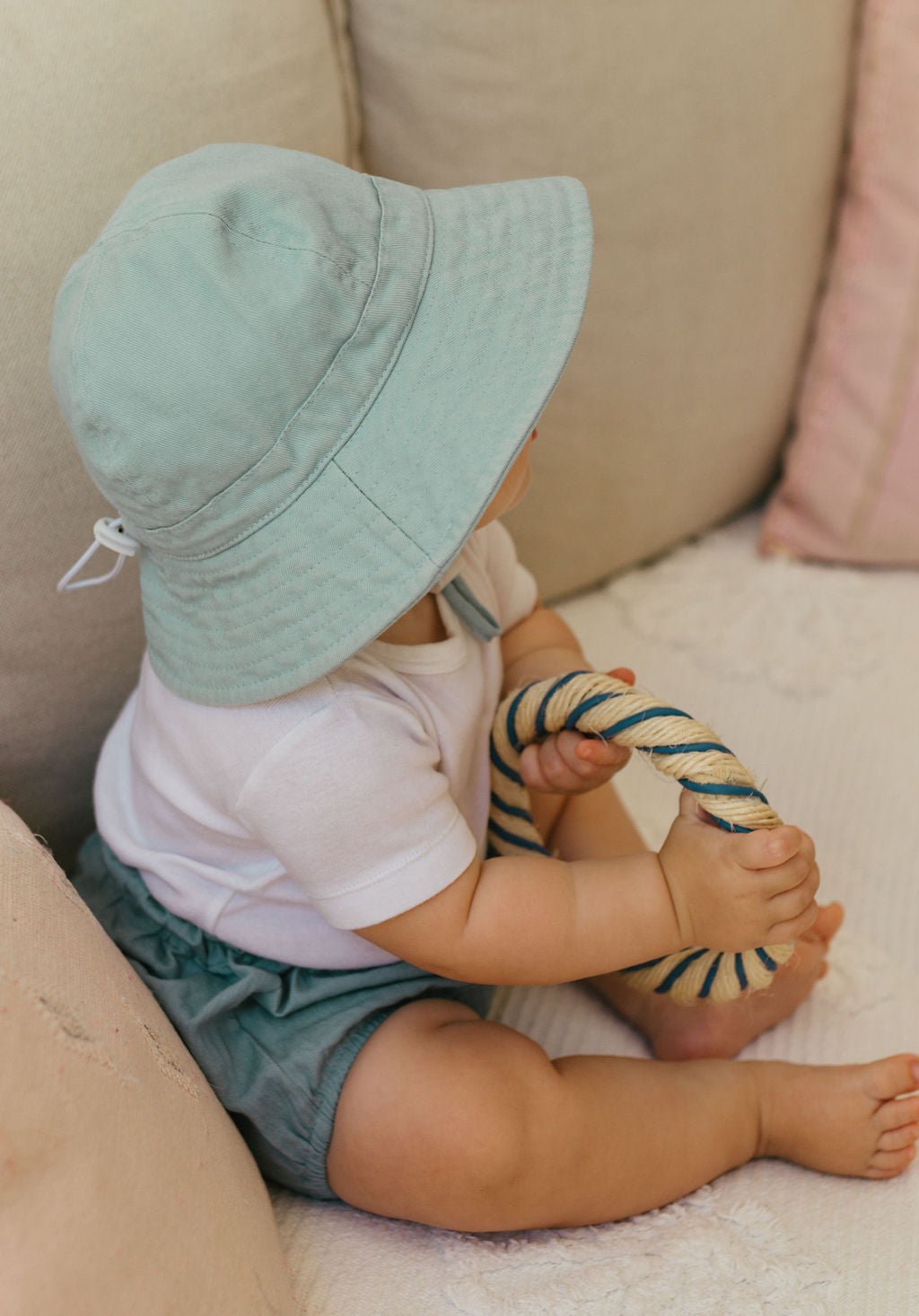 Blue Wide Brim Infant Hat - Acorn Kids Accessories