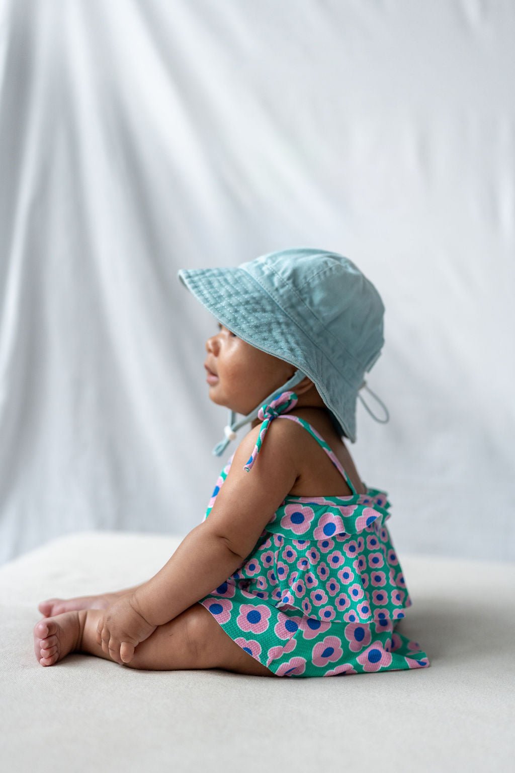 Blue Wide Brim Infant Hat - Acorn Kids Accessories