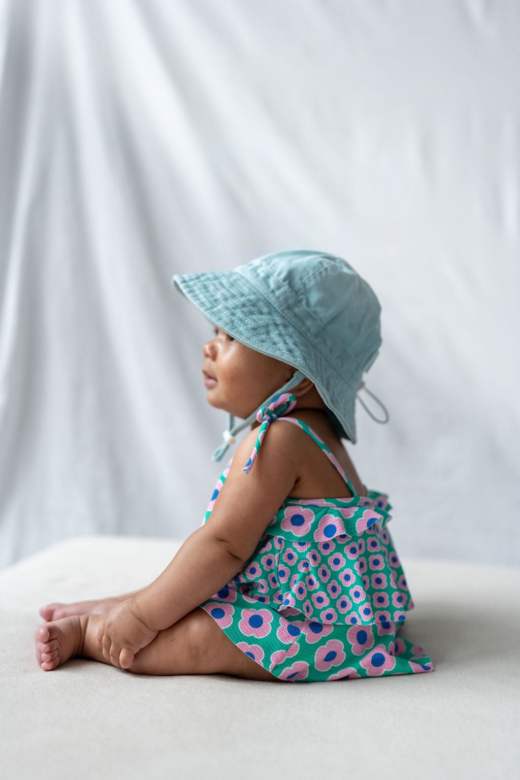 Blue Wide Brim Infant Hat - Acorn Kids Accessories