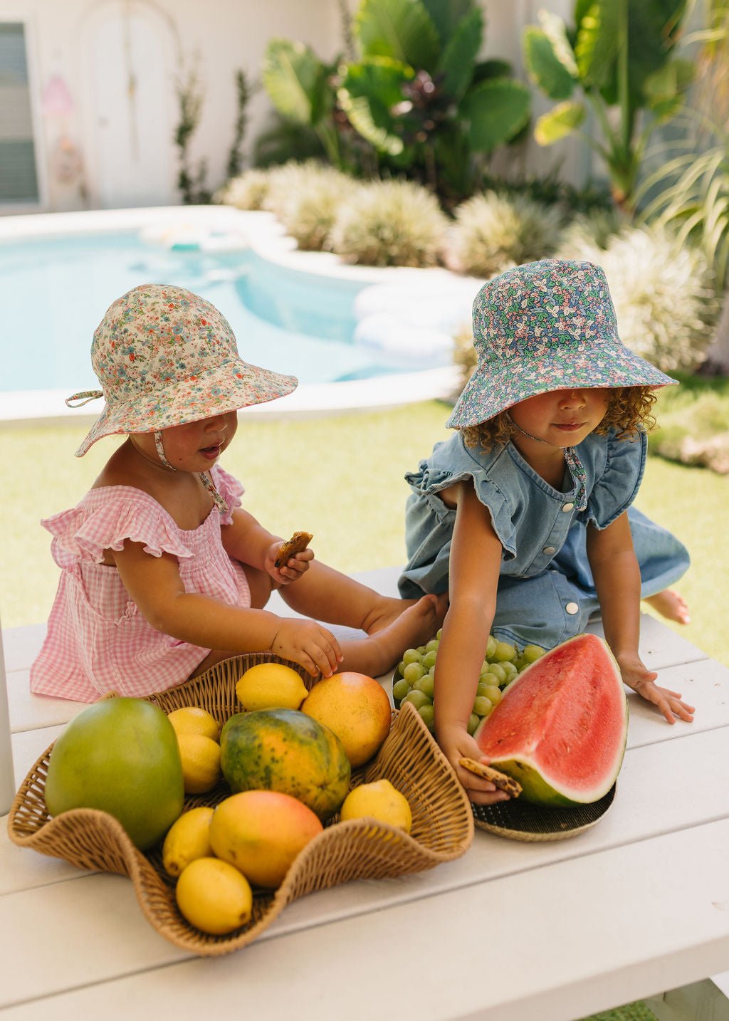 Bluebell Meadow Wide Brim Bucket Hat - Acorn Kids Accessories
