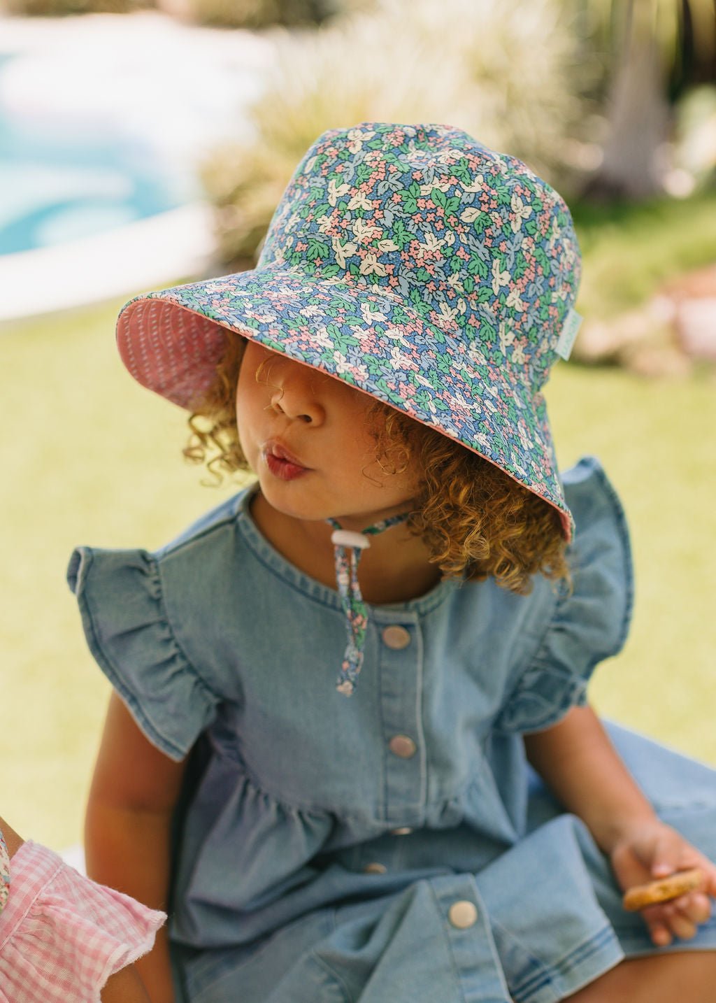 Bluebell Meadow Wide Brim Bucket Hat - Acorn Kids Accessories