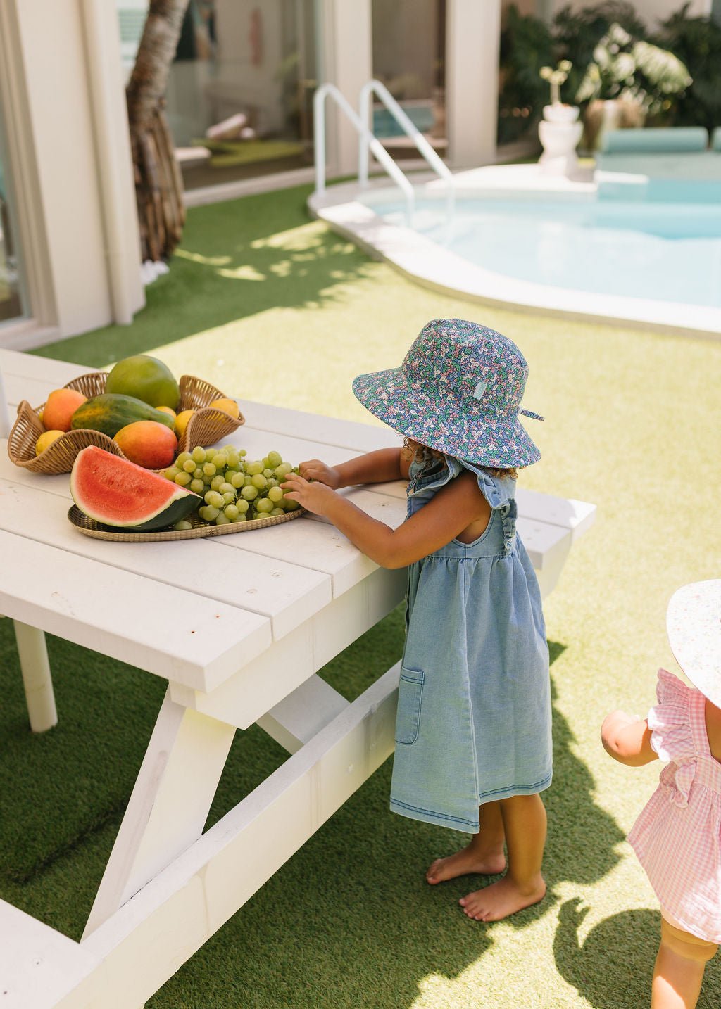 Bluebell Meadow Wide Brim Bucket Hat - Acorn Kids Accessories