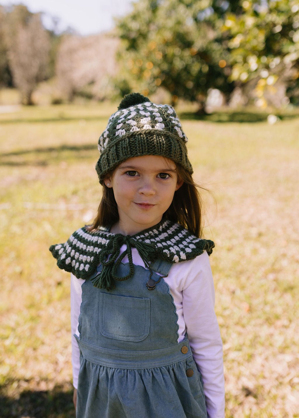 Boho Beanie and Collar Bundle - Khaki - Acorn Kids Accessories