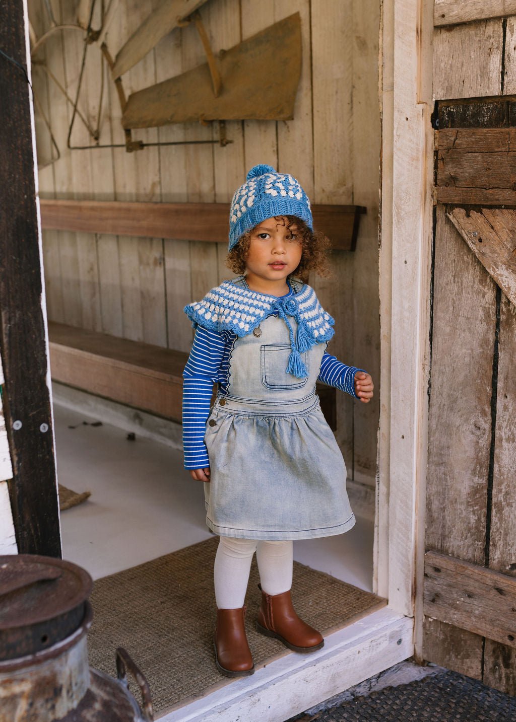 Boho Beanie Blue - Acorn Kids Accessories