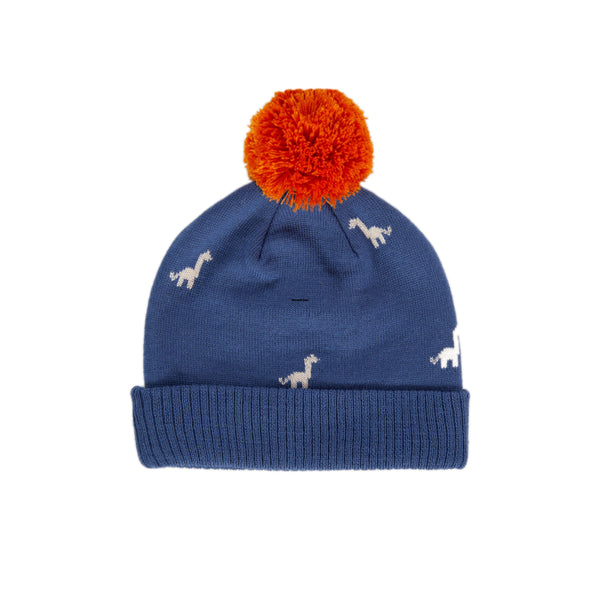 Brontosaurus Merino Beanie Blue - Acorn Kids Accessories
