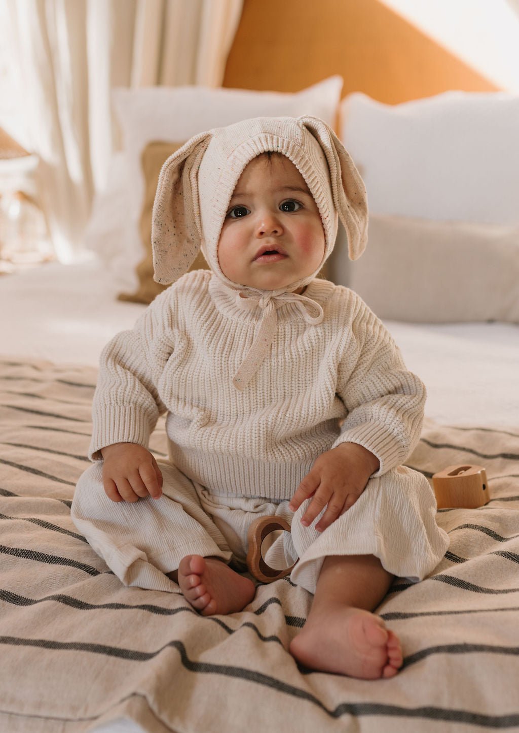 Bunny Beanie Cream - Acorn Kids Accessories