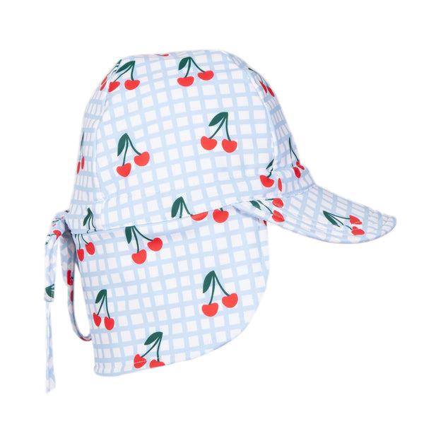 Cherry Checks Swim Flap Cap - Acorn Kids Accessories