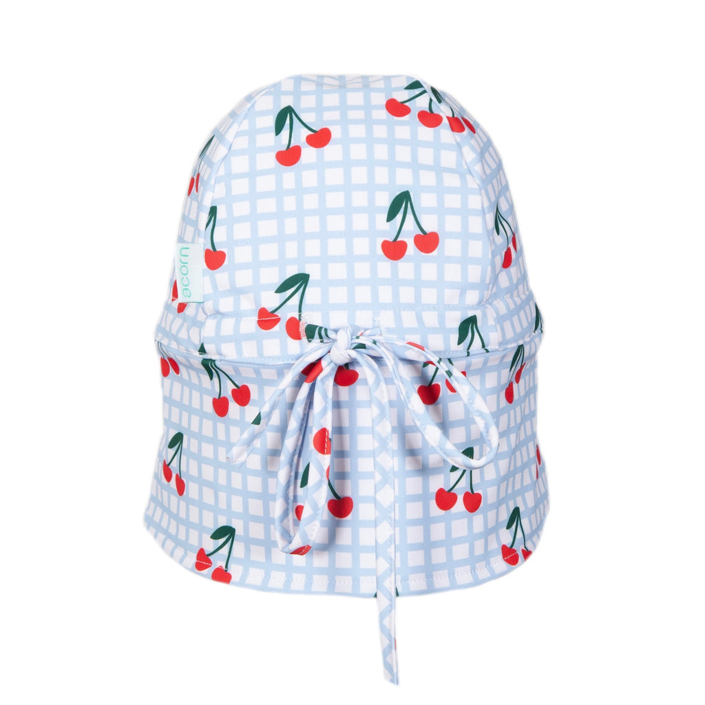 Cherry Checks Swim Flap Cap - Acorn Kids Accessories