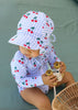 Cherry Checks Swim Flap Cap - Acorn Kids Accessories