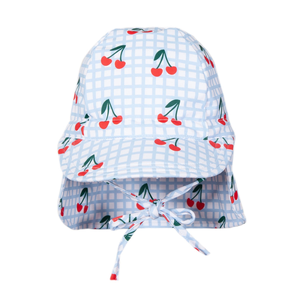 Cherry Checks Swim Flap Cap - Acorn Kids Accessories