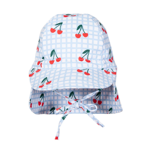 Cherry Checks Swim Flap Cap - Acorn Kids Accessories