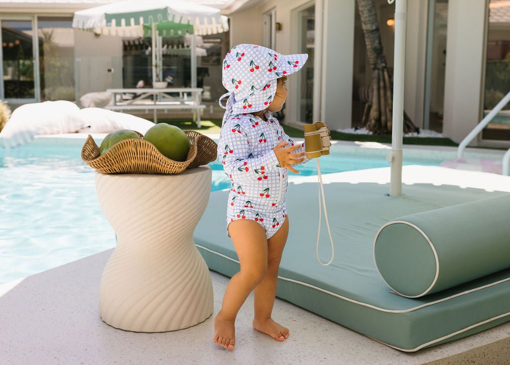 Cherry Checks UPF50+ Swimming Suit - Acorn Kids Accessories