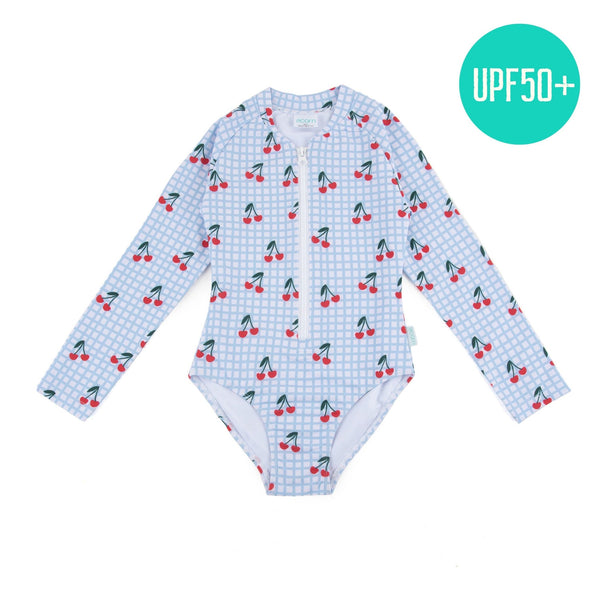 Cherry Checks UPF50+ Swimming Suit - Acorn Kids Accessories