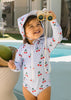Cherry Checks UPF50+ Swimming Suit - Acorn Kids Accessories