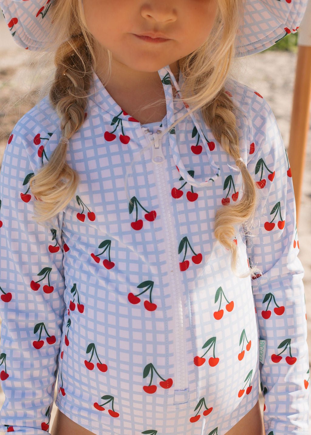 Cherry Checks UPF50+ Swimming Suit - Acorn Kids Accessories