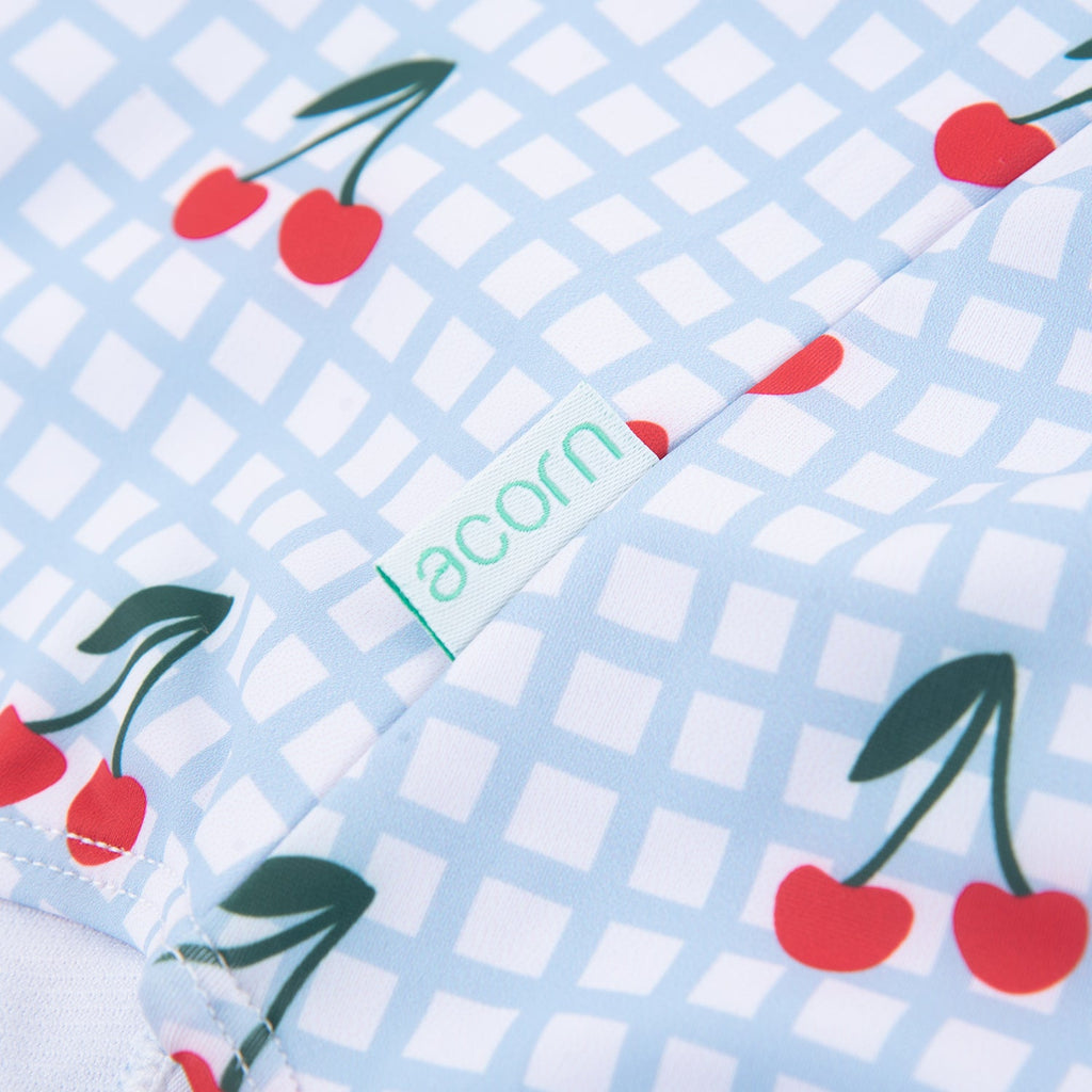 Cherry Checks UPF50+ Swimming Suit - Acorn Kids Accessories